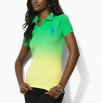 france polo ralph lauren femmes t-shirt 2013 new style poney gradual change green